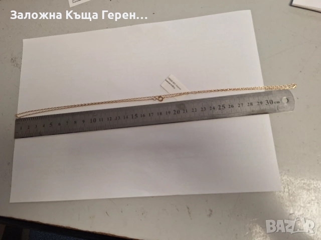 Златен синджир 4,52гр.14к, снимка 3 - Колиета, медальони, синджири - 55783896