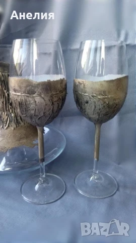 Комплект ръчна изработка , снимка 7 - Чаши - 50924812