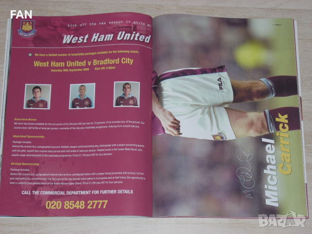Уест Хям Юнайтед официални клубни списания "HAMMERS News" от 2000 до 2002 г., снимка 7 - Фен артикули - 36322597