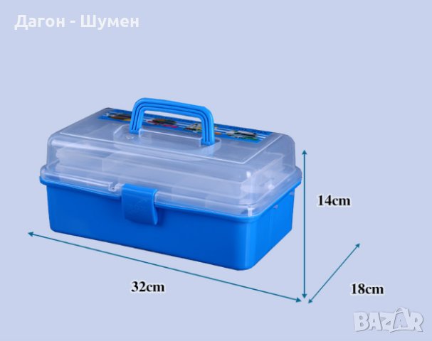 Куфар за риболовни аксесоари - с две нива, снимка 3 - Такъми - 41269665