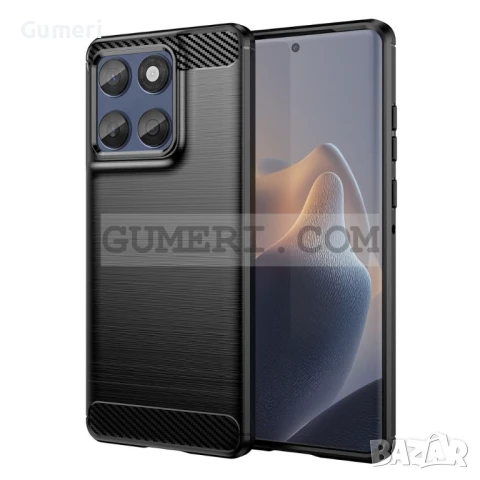 Motorola Edge 60 Fusion 5G  Противоударен Силиконов Гръб - Карбон
