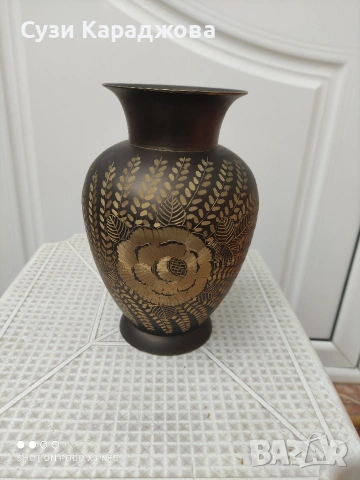 Винтидж индийска ваза, снимка 2 - Антикварни и старинни предмети - 53275181