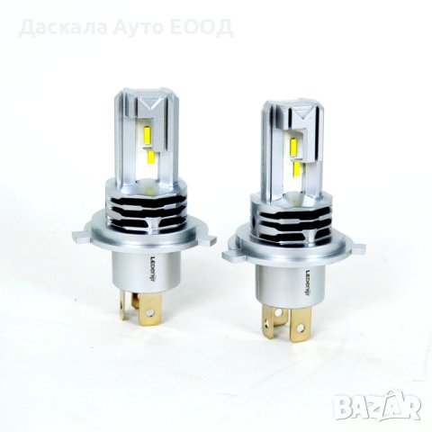 Диодни крушки ЛЕД LED к-т H4 44W 4000Lm 9-32V, снимка 1 - Аксесоари и консумативи - 40774715