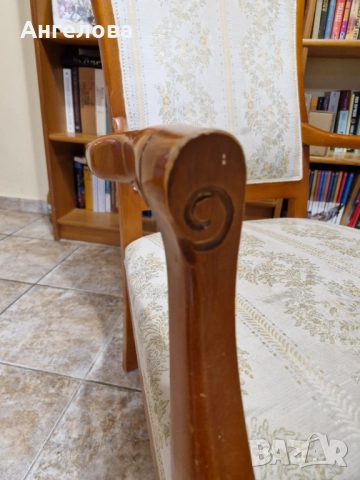 Старинно кресло за дневна, снимка 3 - Дивани и мека мебел - 52955569