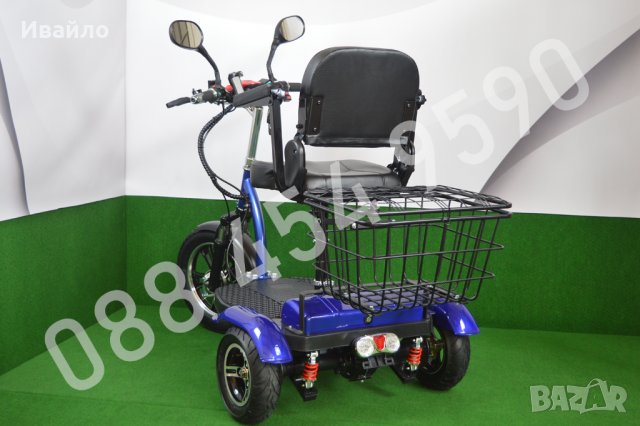 Електрическа триколка A6 PLUS – 500W със задно предаване, диференциал, снимка 3 - Инвалидни колички - 35567801