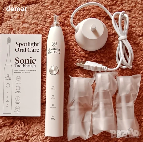 Spotlight Oral Care - Електрическа четка за зъби White Sonic - Възрастни и деца 7+, снимка 6 - Други - 51104518