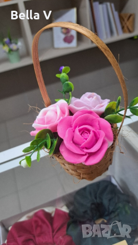 Букети от сапунени цветя, снимка 3 - Подаръци за жени - 44822304
