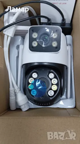 Двойна IP камера 6MP WiFi iCSee безжична нощно виждане, снимка 5 - IP камери - 45060514