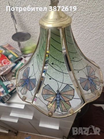 Винтидж витражна лампа тип Tiffany