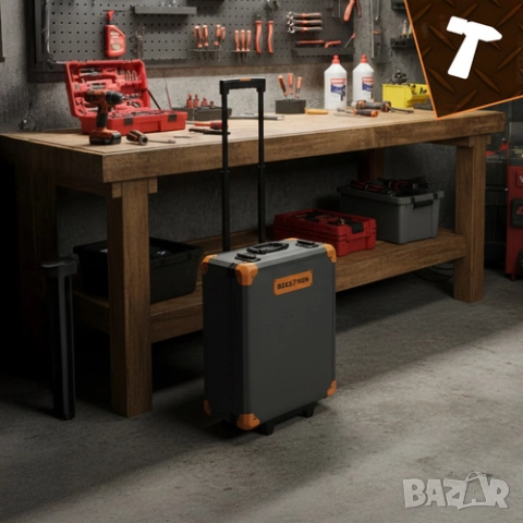 Куфар с инструменти 1000 части/Метален куфар за инструменти на колела, снимка 6 - Други инструменти - 52660468