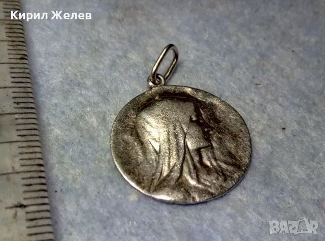 Старинна КАТОЛИЧЕСКА СРЕБЪРНА ИКОНКА МЕДАЛЬОН СРЕБРО ВИСОКА ПРОБА ХУДОЖЕСТВЕНА РЪЧНА ИЗРАБОТКА 44315, снимка 8 - Антикварни и старинни предмети - 50056887