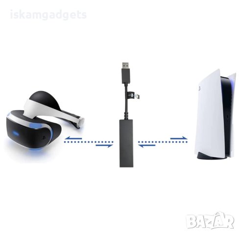 ОРИГИНАЛЕН VR PS адаптер с преходник за камера от PS4 на PS5 , снимка 5 - Аксесоари - 44508218