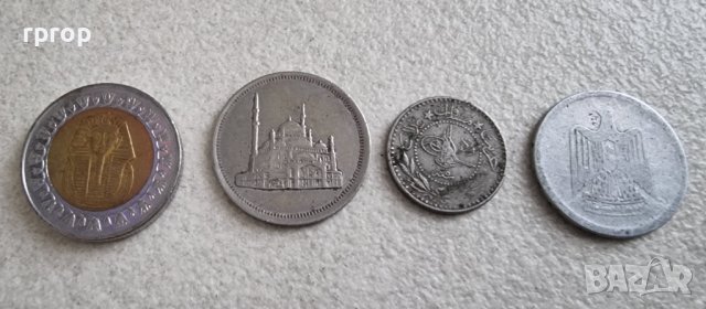 Монети. Египет. 1 паунд и пиастри. 