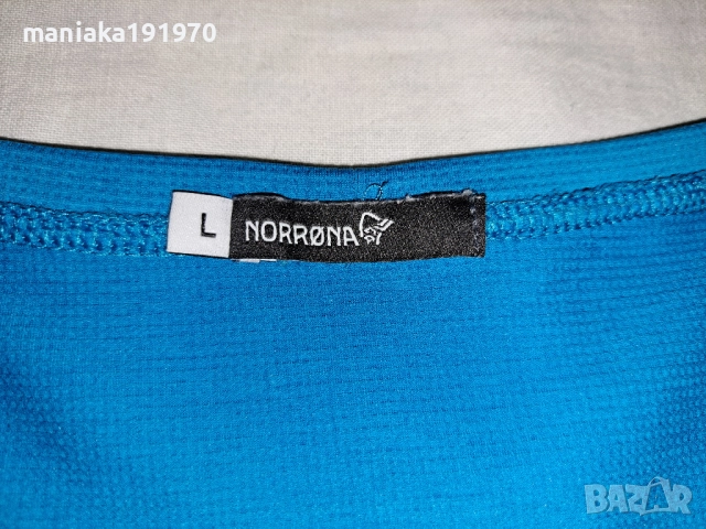 Norrona W Fjora Equalizer Lightweight Long Sleeve Caribbean Blue  (L) дамска спортна блуза , снимка 8 - Спортни екипи - 51858546