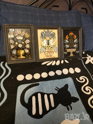 Картини върху стъкло дървени рамки 