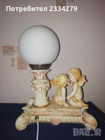 Стари статуетки, фигури с ангели-херувими, настолна лампа и мадони. , снимка 11 - Статуетки - 52534198