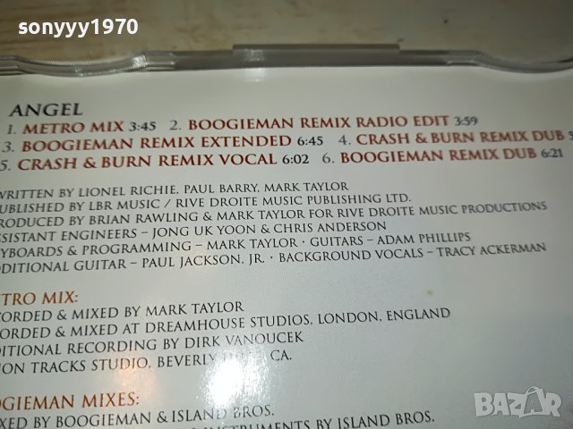 LIONEL RICHIE ANGEL CD-ISLAND ВНОС GERMANY 0504231147, снимка 13 - CD дискове - 40262235