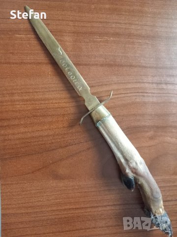 Стар месингов нож за писма, снимка 1 - Антикварни и старинни предмети - 42260748