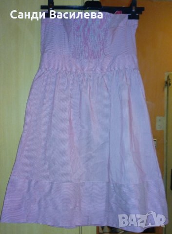НОВА дамска рокля без презрамки ZARA, реален размер S, снимка 4 - Рокли - 42418776