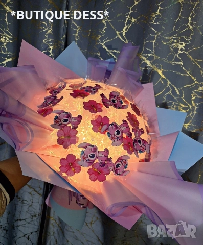 ПРОМОЦИЯ‼️💖Светещи букети "Стич"