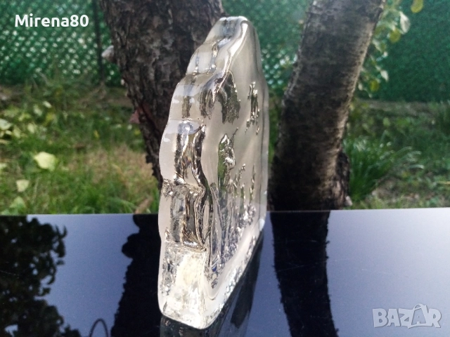 Кристално преспапие - за ловджии !, снимка 3 - Антикварни и старинни предмети - 52268755