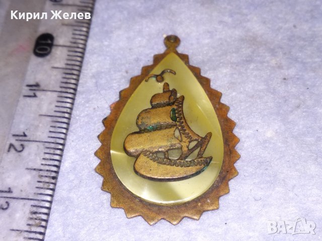 СТАРИНЕН БРОНЗИРАН СЕДЕФЕН ВИКТОРИАНСКИ РЯДЪК КРАСИВ МАЙСТОРСКИ МЕДАЛЬОН с ПЛАТНОХОД КОРАБ 37060, снимка 12 - Антикварни и старинни предмети - 41649164