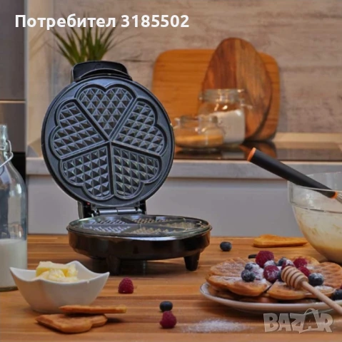 Гофретник Voltz,1200W, 5 гнезда, Инокс, снимка 2 - Гофретници - 50851940