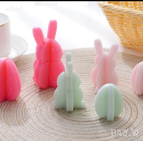 3d Заек зайче сглобяем силиконов молд форма фондан шоколад гипс смола декор