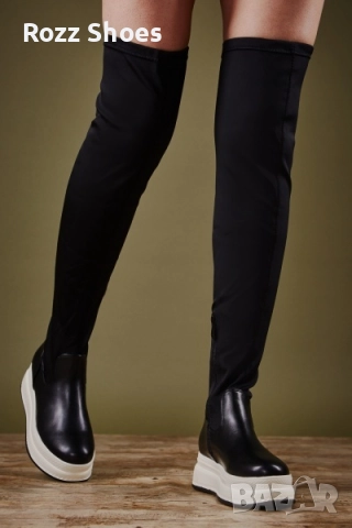 Дамски чизми ластични код2, снимка 3 - Дамски ботуши - 52703250