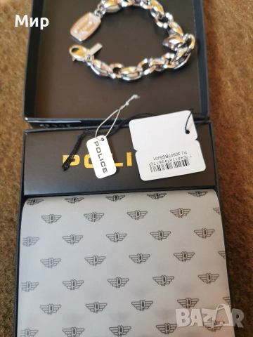 Мъжка масивна елегантна гривна Police, снимка 2 - Гривни - 52927403