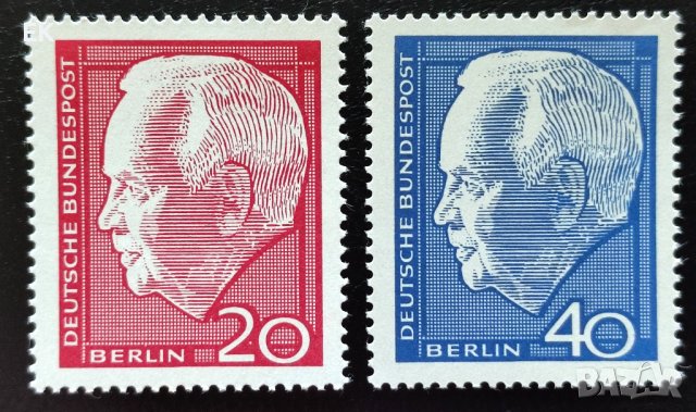 Берлин, 1964 г. - пълна серия чисти марки, личности, политика, 4*1, снимка 1 - Филателия - 41770867