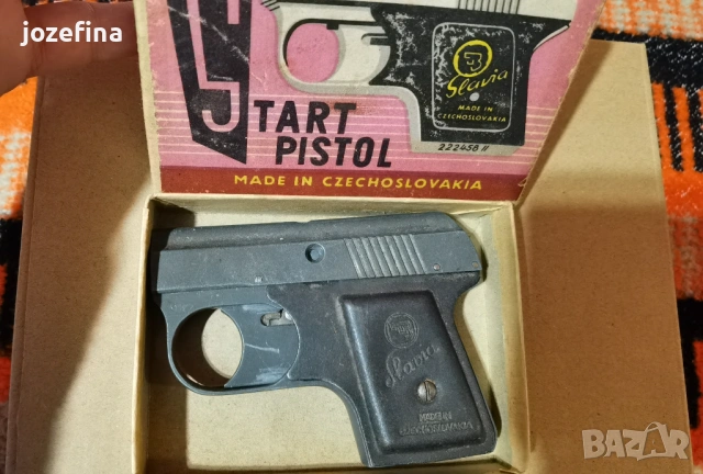 Метален ретро пистолет Slavia – Made in Czechoslovakia – колекционерскикапсулни
