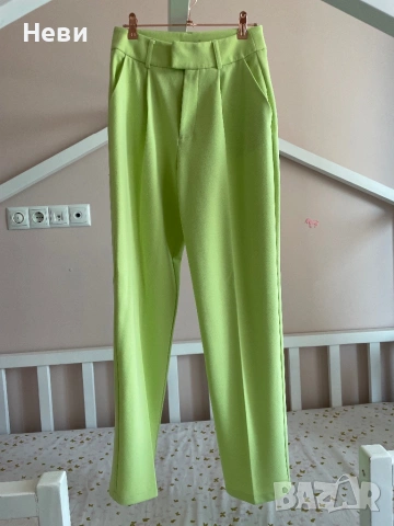 Sinsay комплект сако XXS и панталон XS в цвят лайм, снимка 4 - Комплекти - 53746212