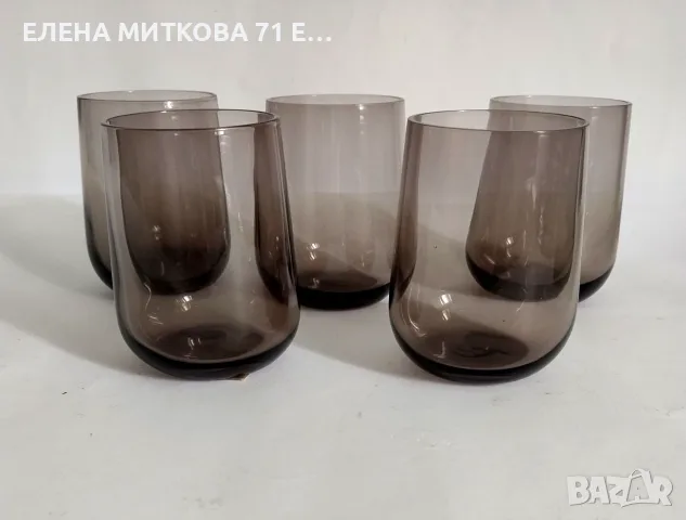 Нови чаши от калиево стъкло "СИП" Белослав комплект от 5 бр, снимка 6 - Чаши - 56061026