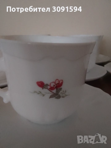 Сервиз 6 чаша и чинийки Arcopal Francee , снимка 9 - Сервизи - 53831075