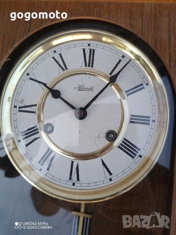 Стар механичен часовник стенен Hermle Westminster, Made in Germany., снимка 3 - Стенни часовници - 42064903