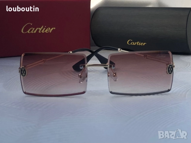 Cartier Мъжки слънчеви очила правоъгълни 3 цвята черни кафяви сини, снимка 8 - Слънчеви и диоптрични очила - 51739091