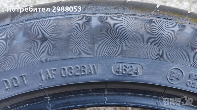 Летни гуми Continental Premium contact 6 на 6500 км,Дот 4624, размер 235/45/18, снимка 3 - Гуми и джанти - 52083507