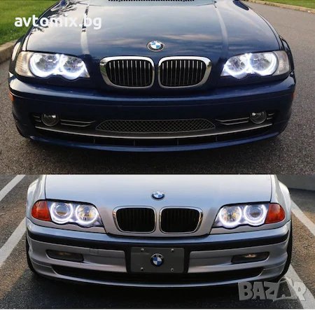 Ангелски очи за BMW Е46, Диодни, SMD, снимка 10 - Аксесоари и консумативи - 39496238