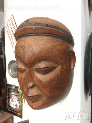 Японска дървена маска №3634, снимка 1 - Антикварни и старинни предмети - 40023382