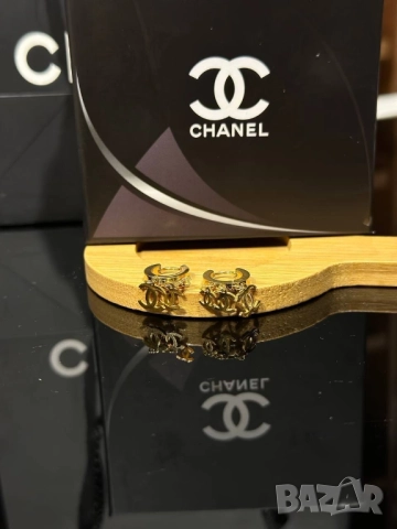 обеци от висококачествена стомана chanel , снимка 10 - Обеци - 52023510