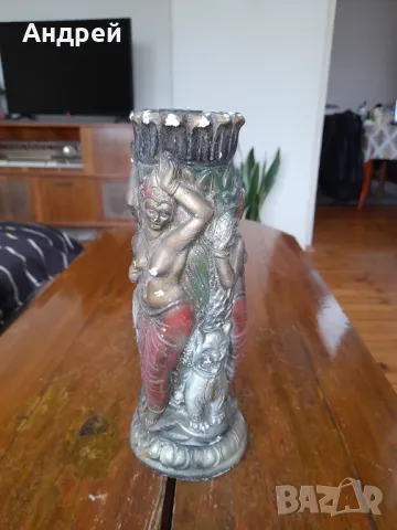 Стара гипсова ваза, снимка 4 - Други ценни предмети - 49082968