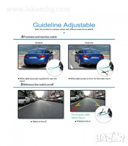 КАМЕРА ЗА ЗАДНО И ПРЕДНО ВИЖДАНЕ, ВЪРТЯЩА СЕ НА 360 ГРАДУСА - код 1256, снимка 7 - Аксесоари и консумативи - 34048545