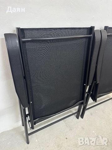 Комплект от 2 градински сгъваеми стола Yaheetech със стоманена рамка  , снимка 8 - Градински мебели, декорация  - 51986042