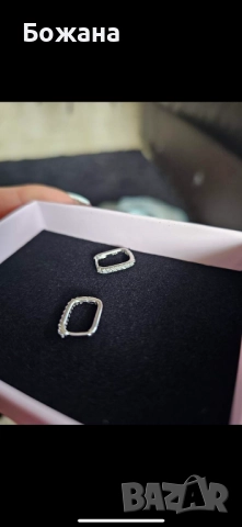 Сребърни обици 925, снимка 2 - Обеци - 52559510