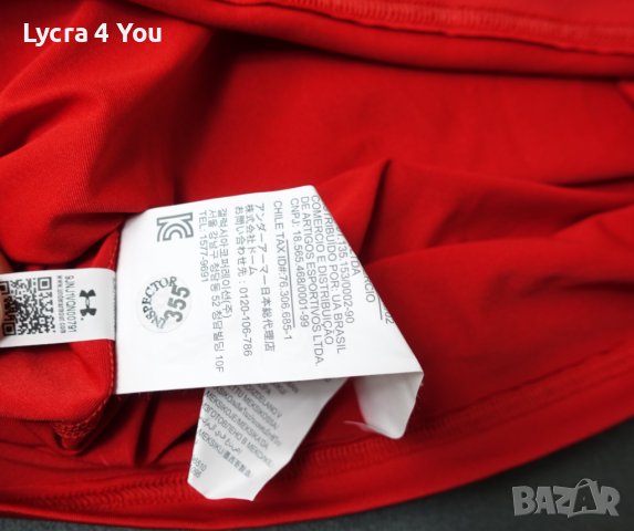 M/L червена мъжка компресионна тениска на Under Armour (made in Mexico), снимка 8 - Спортни дрехи, екипи - 41462442