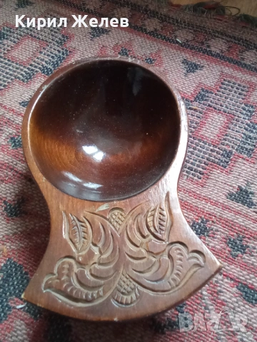 Дървена купичка 51083, снимка 2 - Антикварни и старинни предмети - 53390836
