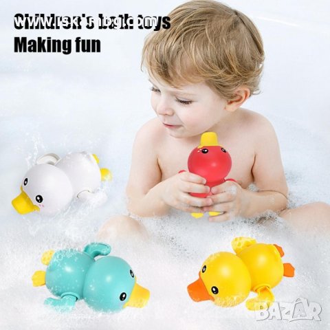 Плуващо пате играчка за баня без батерии - код 3272
