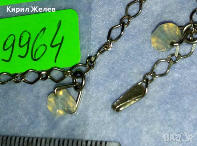 ЕФИРНА СКЪПОЦЕННА СРЕБЪРНА ГРИВНА За ГЛЕЗЕН СРЕБРО 925 с БЯЛА ПОЗЛАТА и ПЛАНИНСКИ КРИСТАЛИ 39964, снимка 6 - Гривни - 42475730