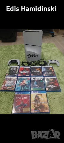 Продавам Ps5 slim disk edition 1TB с два джойстика и 10игри, снимка 2 - PlayStation конзоли - 56124573